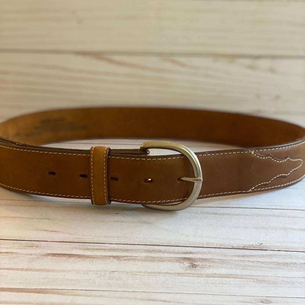 Men’s Western Silver Creek Leather Belt 34